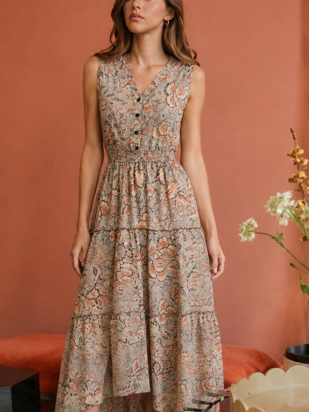 Stella & Julie Tiered Maxi Dress